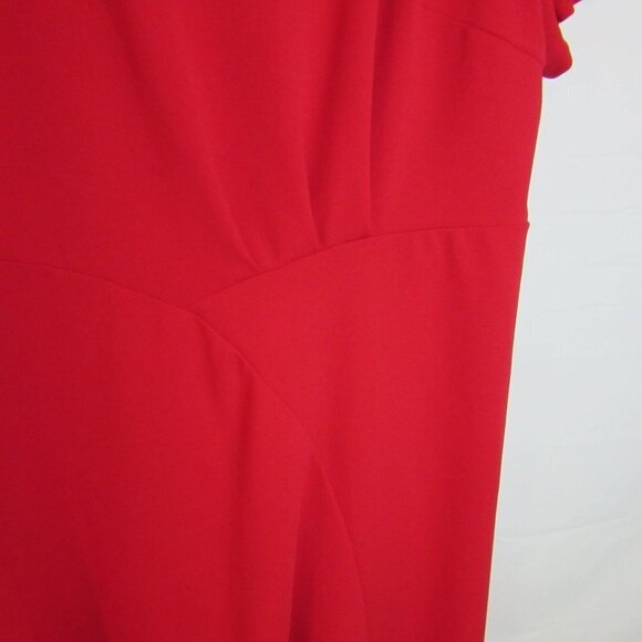 Lane Bryant Red Pleated Shift Dress Women's 28 - Picture 2 of 7